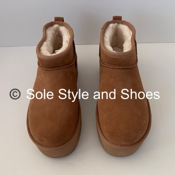 UGG Classic Ultra Mini Platform Boots Chestnut RETAIL $170 - Picture 3 of 15